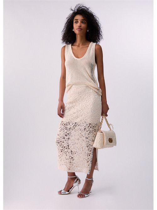 Gonna midi in macramè LIU JO | WA6361J7871/W9831
